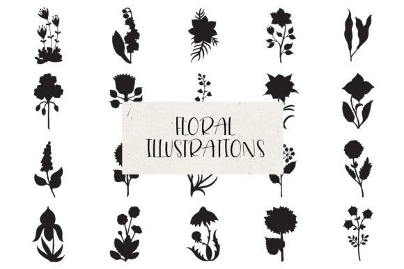 Download Black and White Botanical Clip Art - Clip art Collection