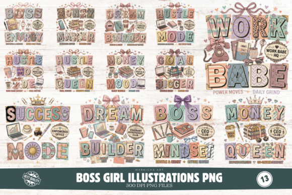 Download Boss Girl Illustrations Png Bundle - Premium Resources