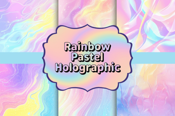 Download Rainbow Pastel Holographic Junk Journal - Junk journal Collection