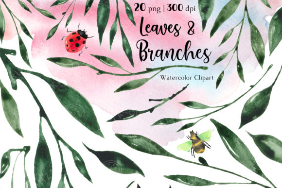 Download Watercolor Botanical Clip Art - Clip art Collection