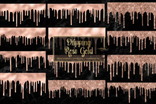Download Dripping Rose Gold Clip Art Overlays - Clip art Collection