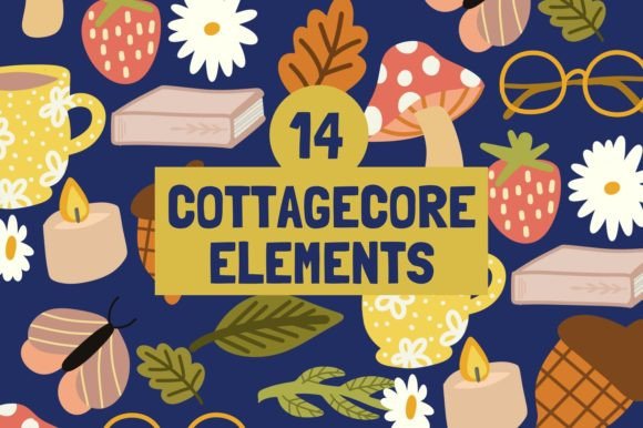 Download Cottagecore Botanical Clip Art Elements - Clip art Collection