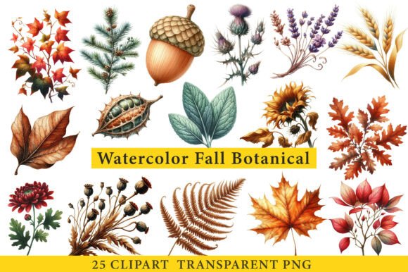 Download Fall Botanical Clip Art - Clip art Collection