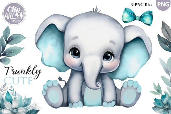 Download Elephant Boy / Girl 9 PNG Clip Art Set - Clip art Collection